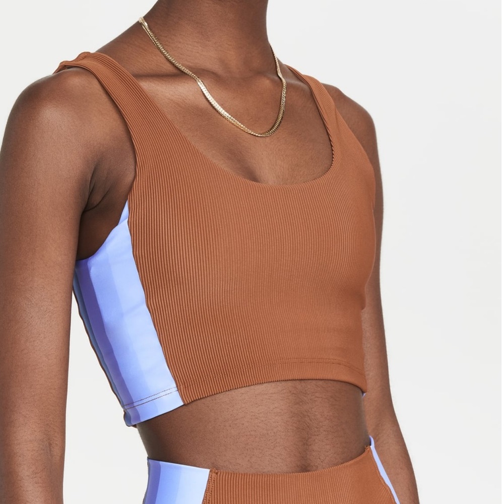 Beach Riot Tessa top in Indigo Stripe
